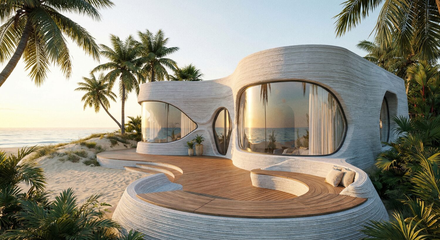 Printed beach house